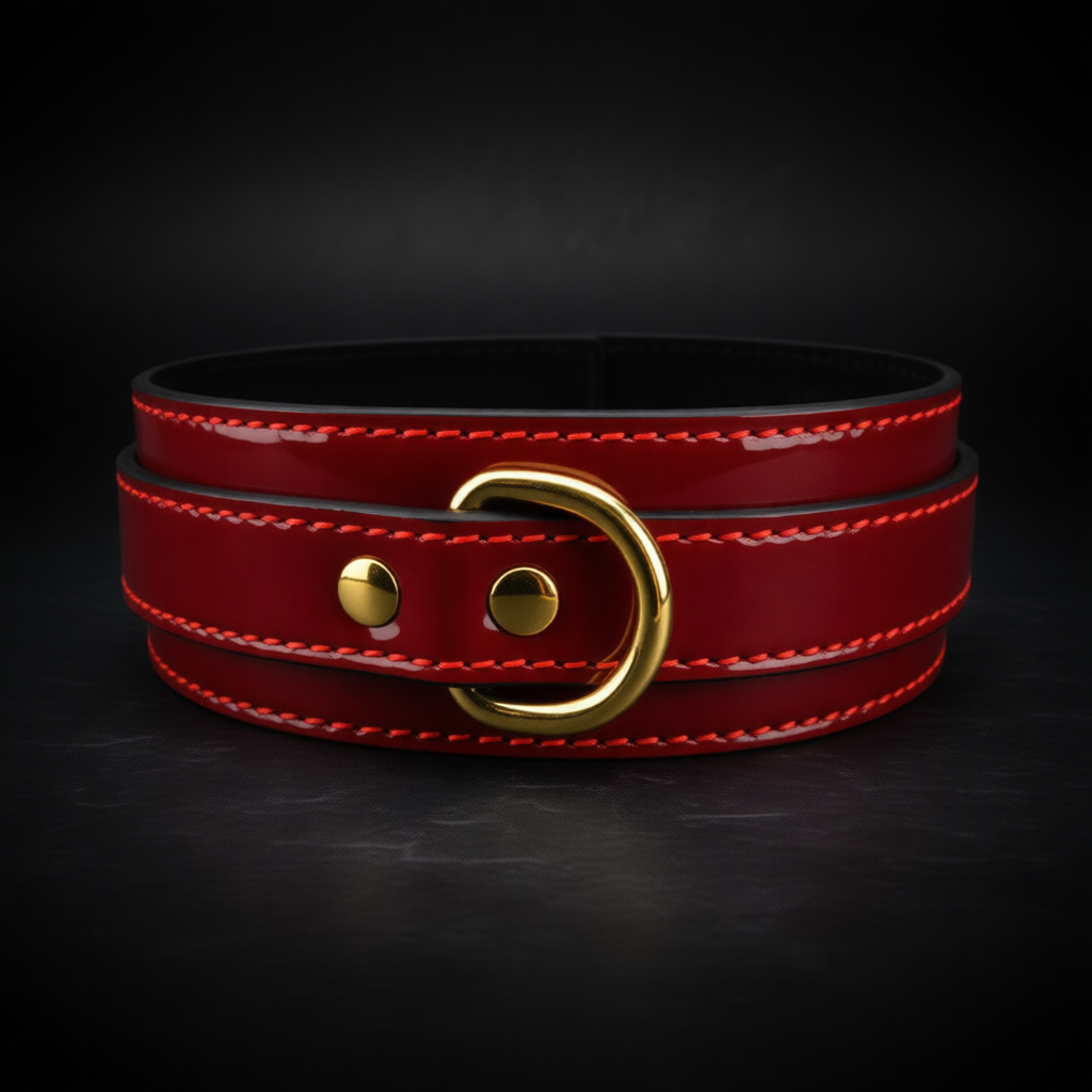 Bound to Please Red Ankle and Neck Cuffs