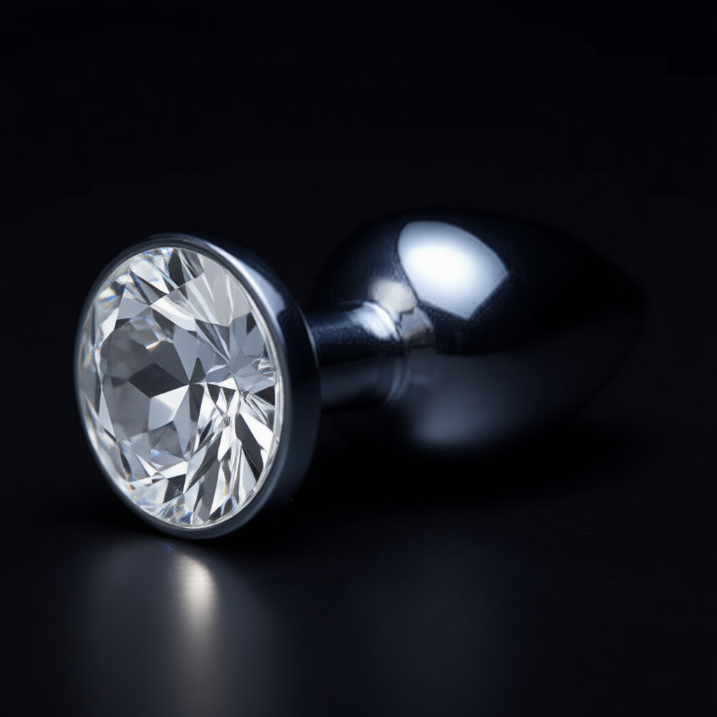 Precious Metals Silver Butt Plug-Large