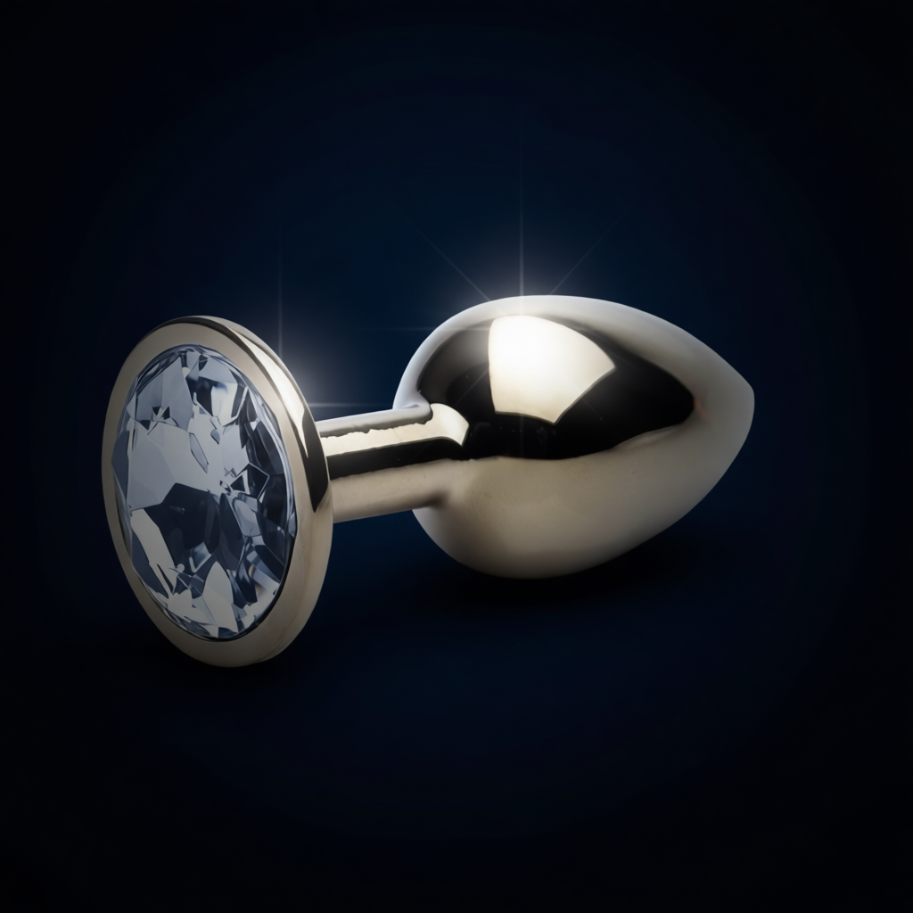 Precious Metals Silver Butt Plug-Large